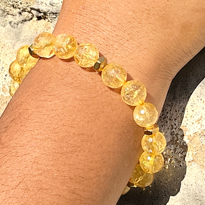 10mm Faceted Round Citrine 2