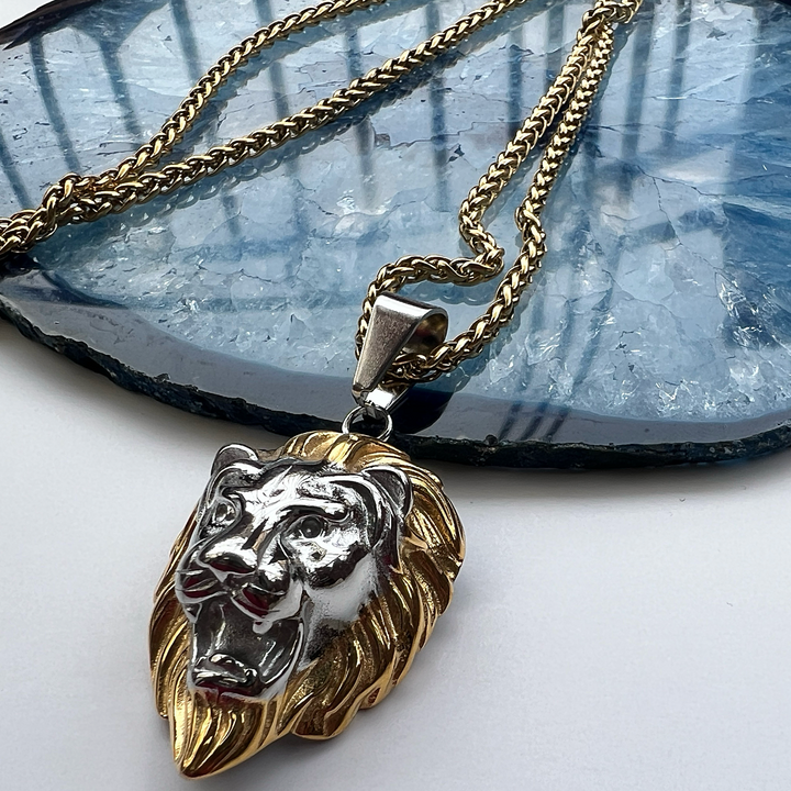 Lion Gold Plated Pendant Necklace