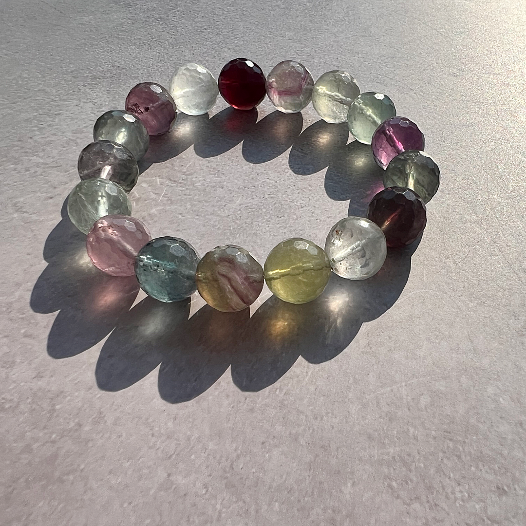 10mm Faceted Round Fluorite