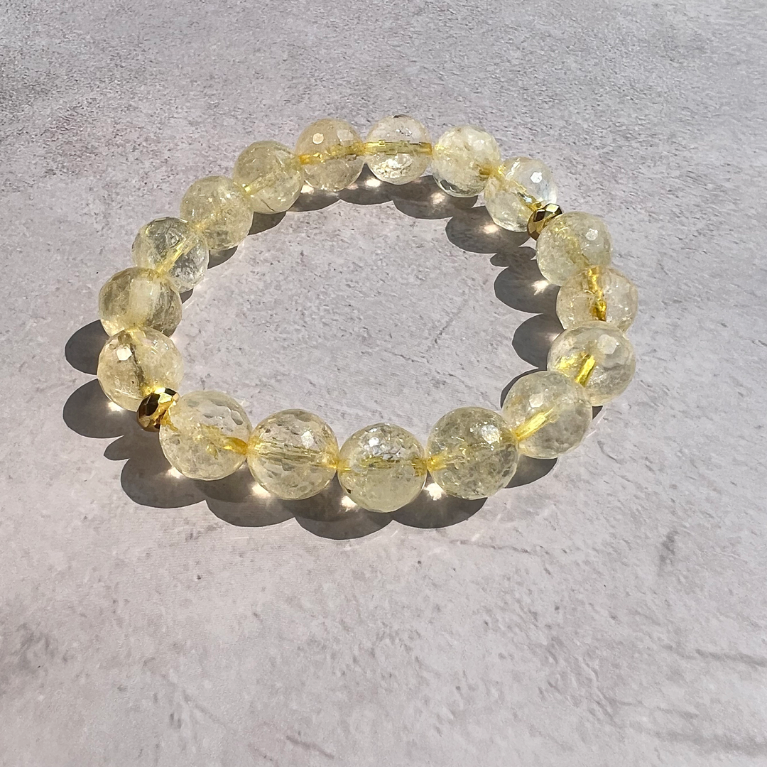 10mm Faceted Round Citrine