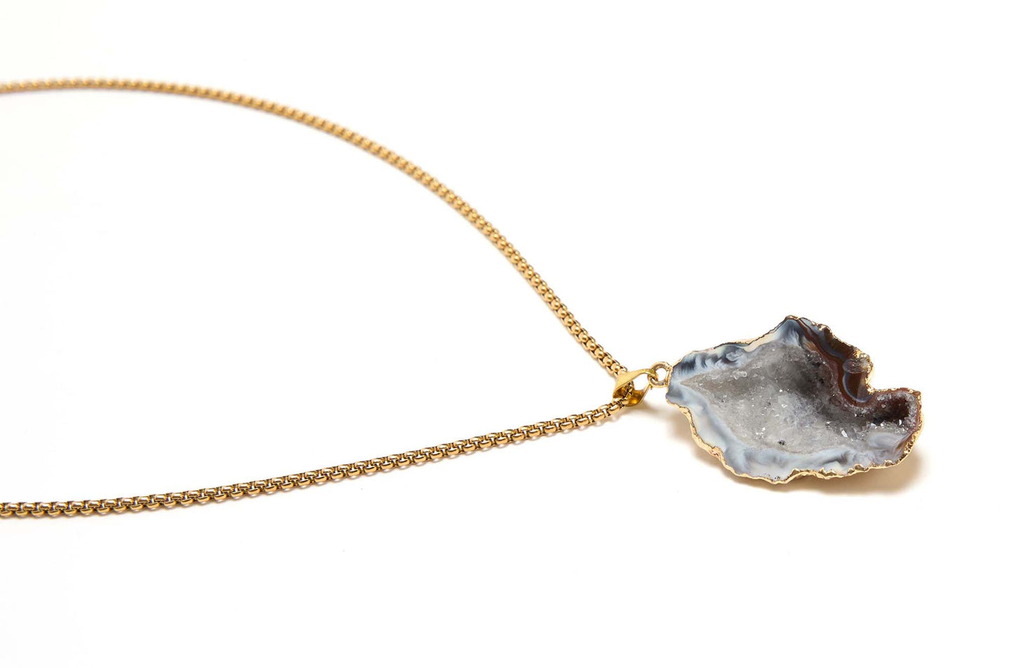 Necklace with a unique pendant on a white background