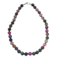Marcia hand-knotted necklace from D's Delights Island Gyal collection, showing knotwork detail between gemstone beads